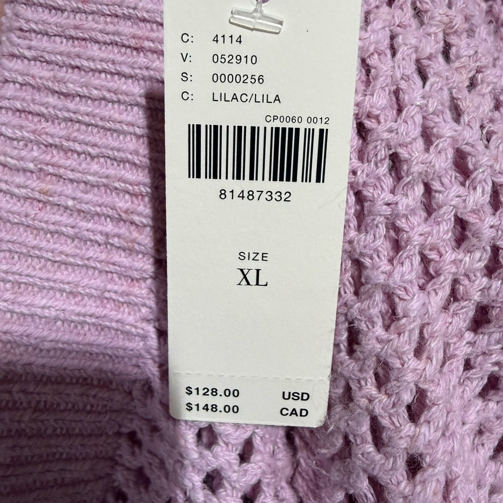 Pilcro by Anthropologie Open Knit Cropped Sweater – NWT, Size XL - Picture 8 of 10